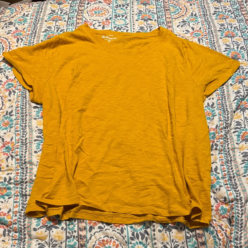 J. Crew mustard yellow tee shirt